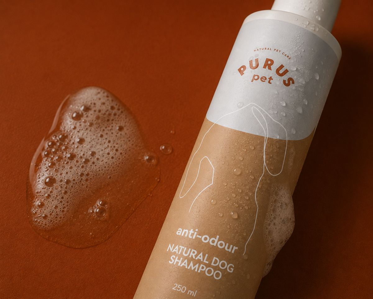 PURUS PET SZAMPON DLA PSÓW NEUTRALIZUJĄCY ZAPACHY – KONTROLA ZAPACHU I ŚWIEŻA SIERŚĆ 250 ML