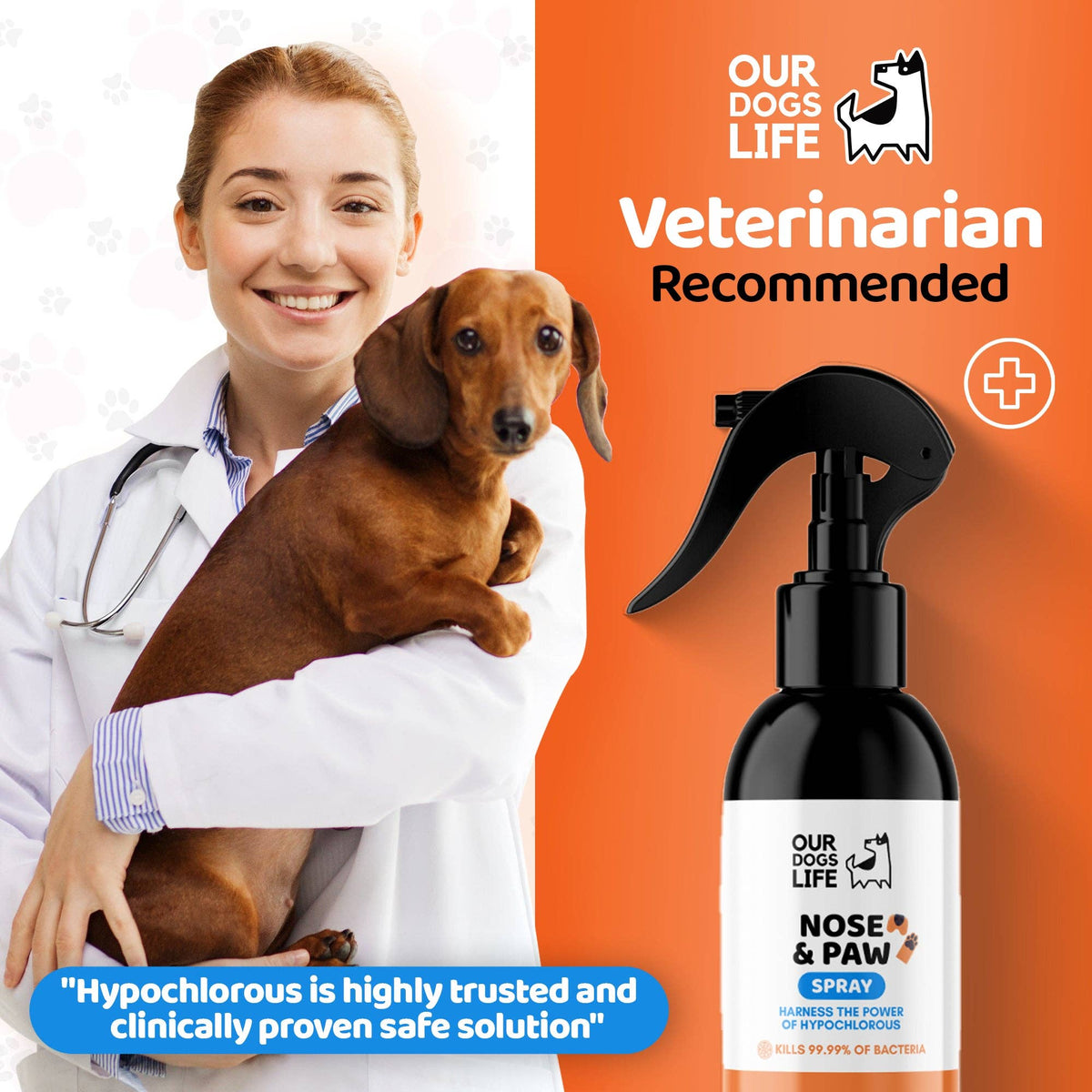 OURPETSLIFE SPRAY DLA PSA DO CZYSZCZENIA ŁAP I NOSA