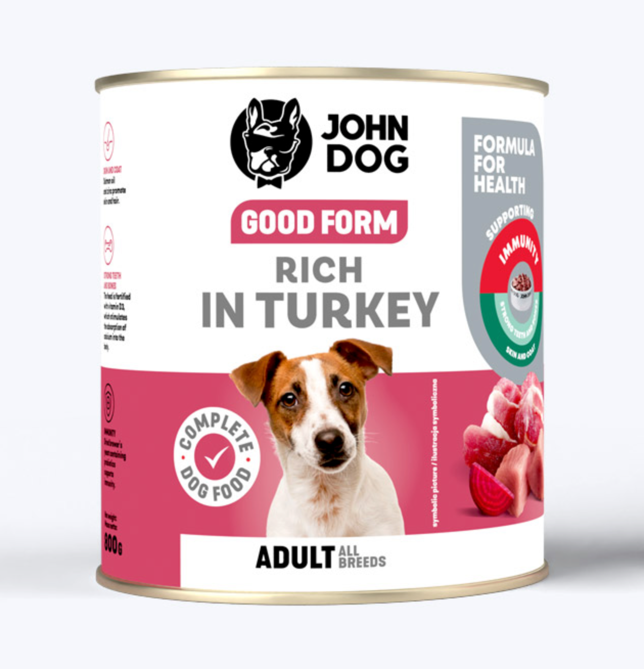 JOHN DOG GOOD FORM MOKRA KARMA DLA PSA BOGATA W INDYKA 800G