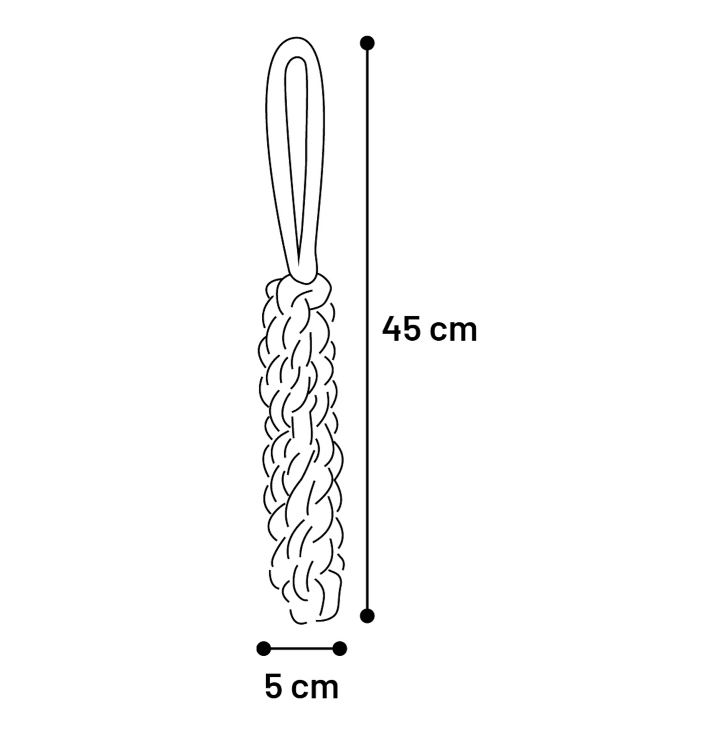 FLAMINGO DT TOFLA PULL ROPE BLUE/YELLOW L 45X5X5CM