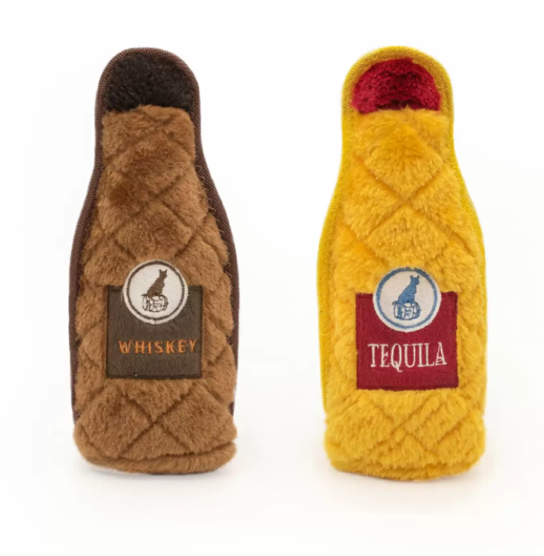 ZIPPY PAWS Z STITCH HAPPY HOUR CRUSHERZ 2 PACK WHISKEY AND TEQUILLA
