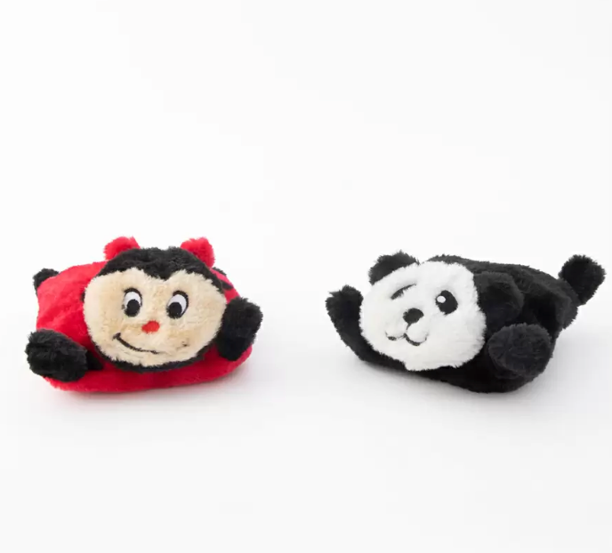 ZIPPY PAWS SQUEAKIE PADS 2 PACK LADYBUG PANDA