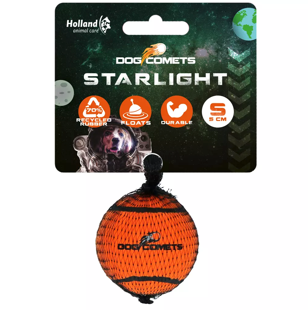 DOG COMETS STARLIGHT TENNISBAL S ORANJE 1ST