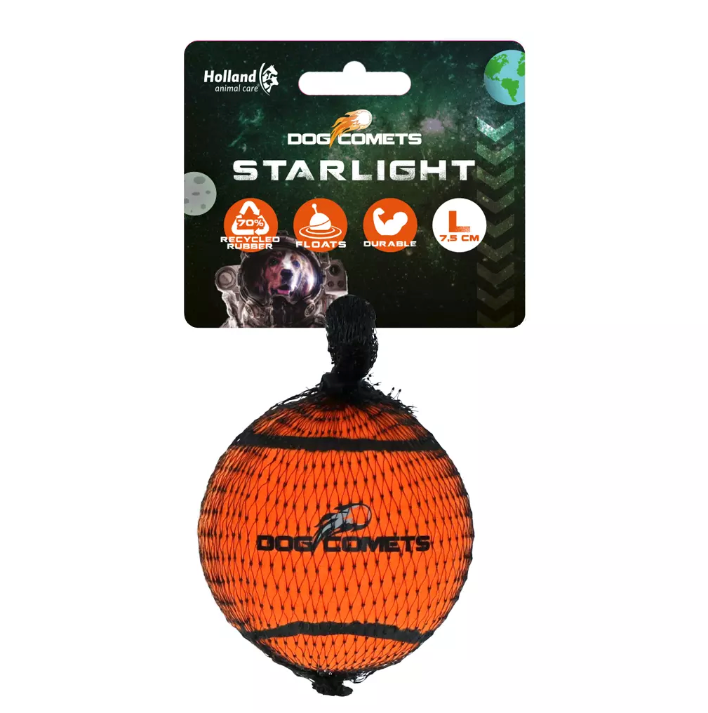 DOG COMETS STARLIGHT TENNIS BALL L ORANGE
