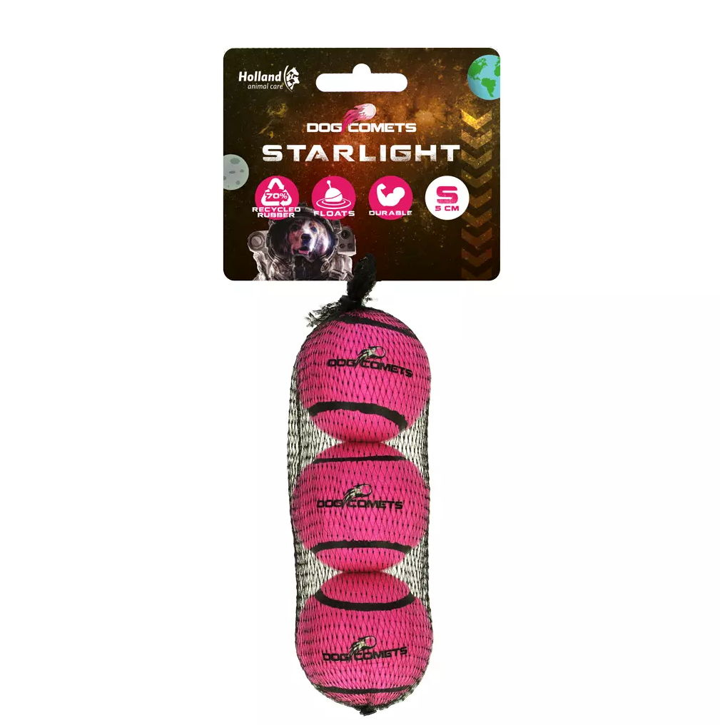 DOG COMETS STARLIGHT STAR TENNISBAL S ROZE 3ST