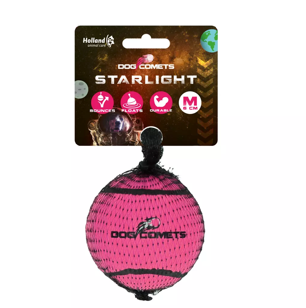 DOG COMETS STARLIGHT M PINK 1PC