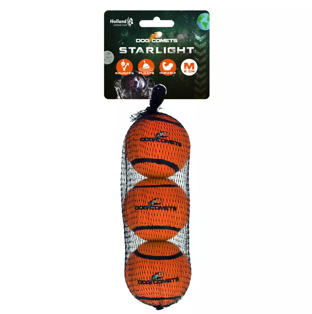 DOG COMETS STARLIGHT M ORANGE 3PC