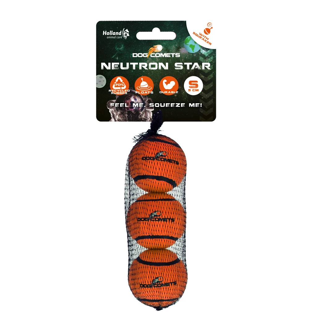 DOG COMETS NEUTRON STAR TENNISBAL MET PIEPER S ORANJE 3ST