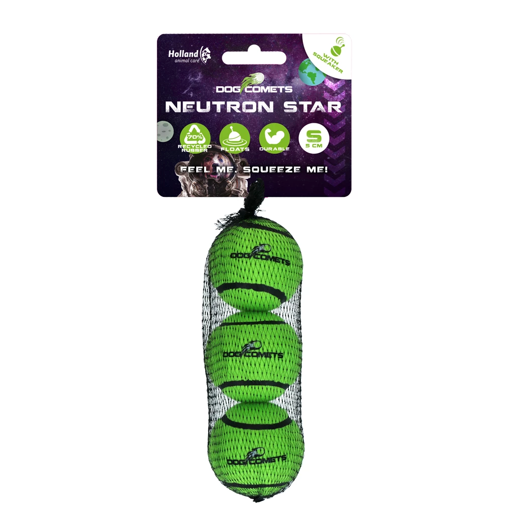 DOG COMETS NEUTRON STAR TENNISBAL MET PIEPER S GROEN 3ST