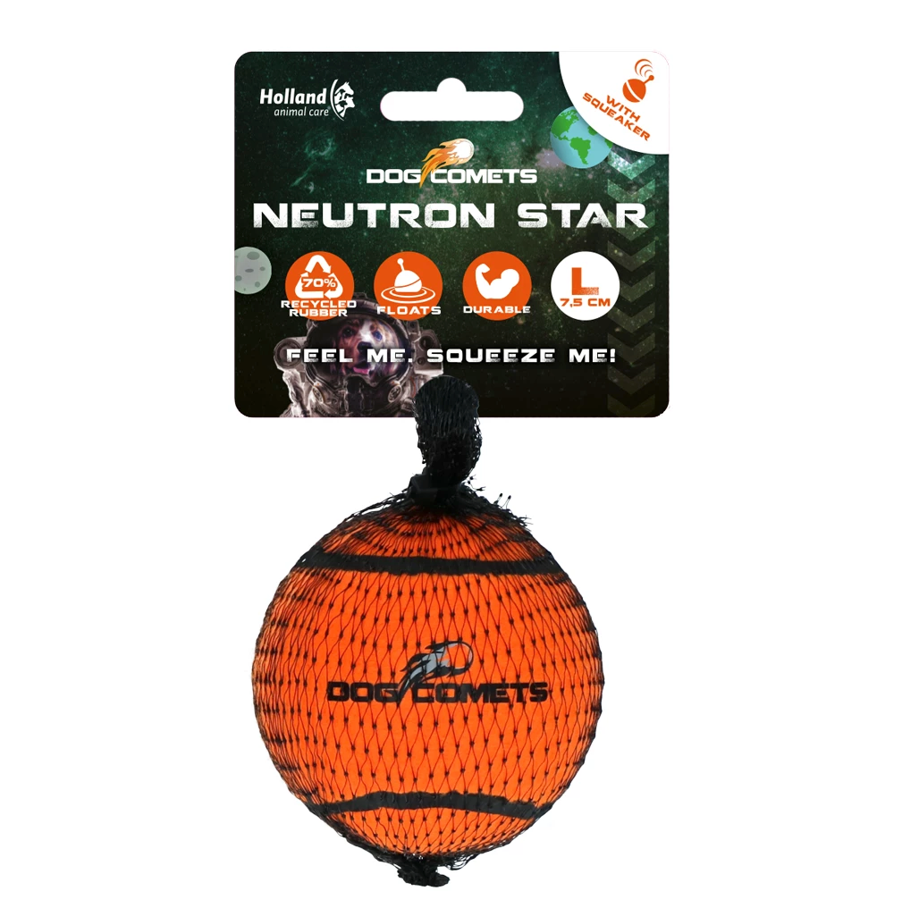 DOG COMETS NEUTRON STAR TENNISBAL MET PIEPER L ORANJE 1ST