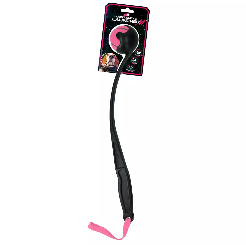 DOG COMETS BALL LAUNCHER PINK M 48 CM
