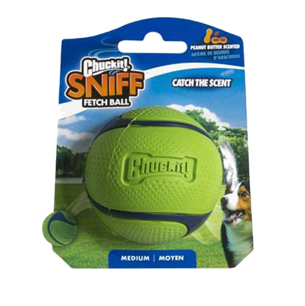 CHUCKIT SNIFF FETCH BALL PB MD 1-PACK