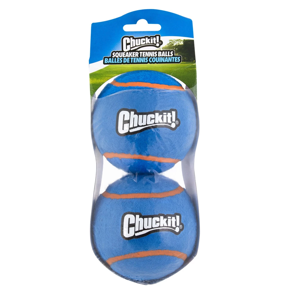 CHUCKIT SQUEAKER TENNIS BALL XL 2PK