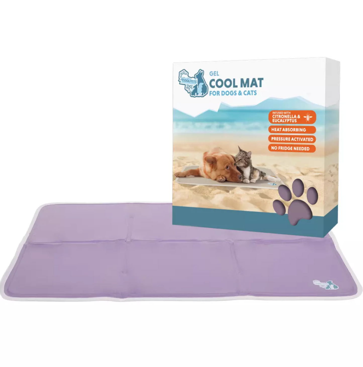 COOLPETS PREMIUM SOLID GEL COOLMAT, LILA, XL