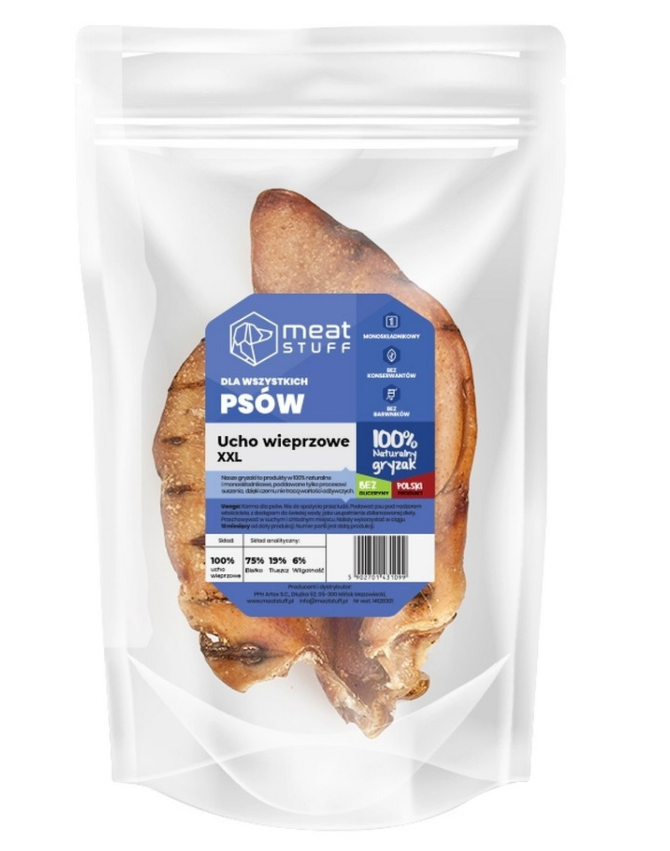 MEATSTUFF UCHO WIEPRZOWE XXL 1SZT