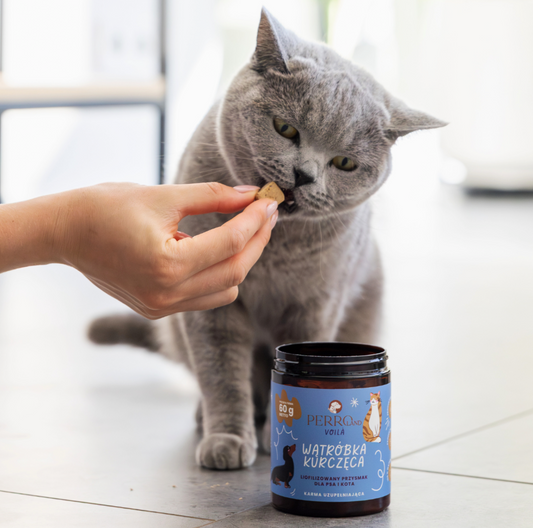 PERRO VOILA WĄTRÓBKA KURCZĘCA 60G - LIOFILIZOWANY PRZYSMAK DLA PSA I KOTA