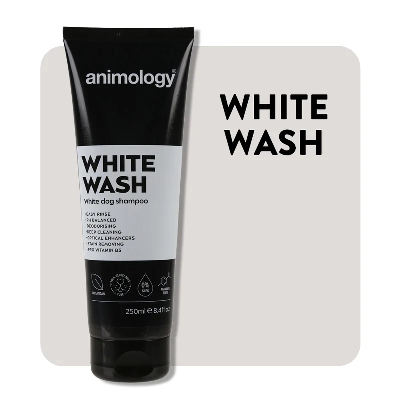 ANIMOLOGY WHITE WASH SHAMPOO - SZAMPON DLA PSÓW O JASNEJ I BIAŁEJ SIERŚCI