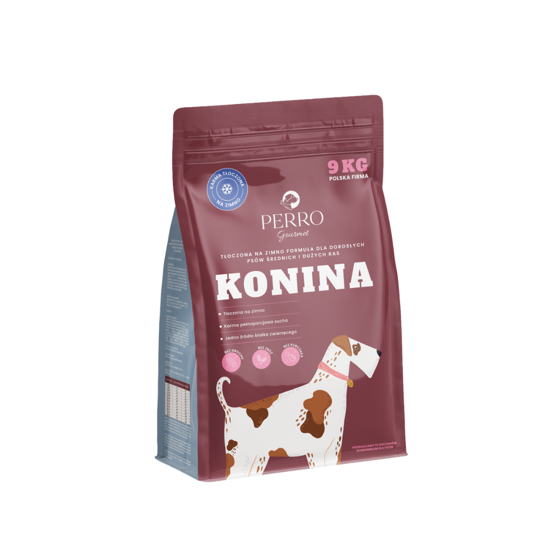 PERRO GOURMET SUCHA KARMA PIES TŁOCZONA NA ZIMNO KONINA 9KG