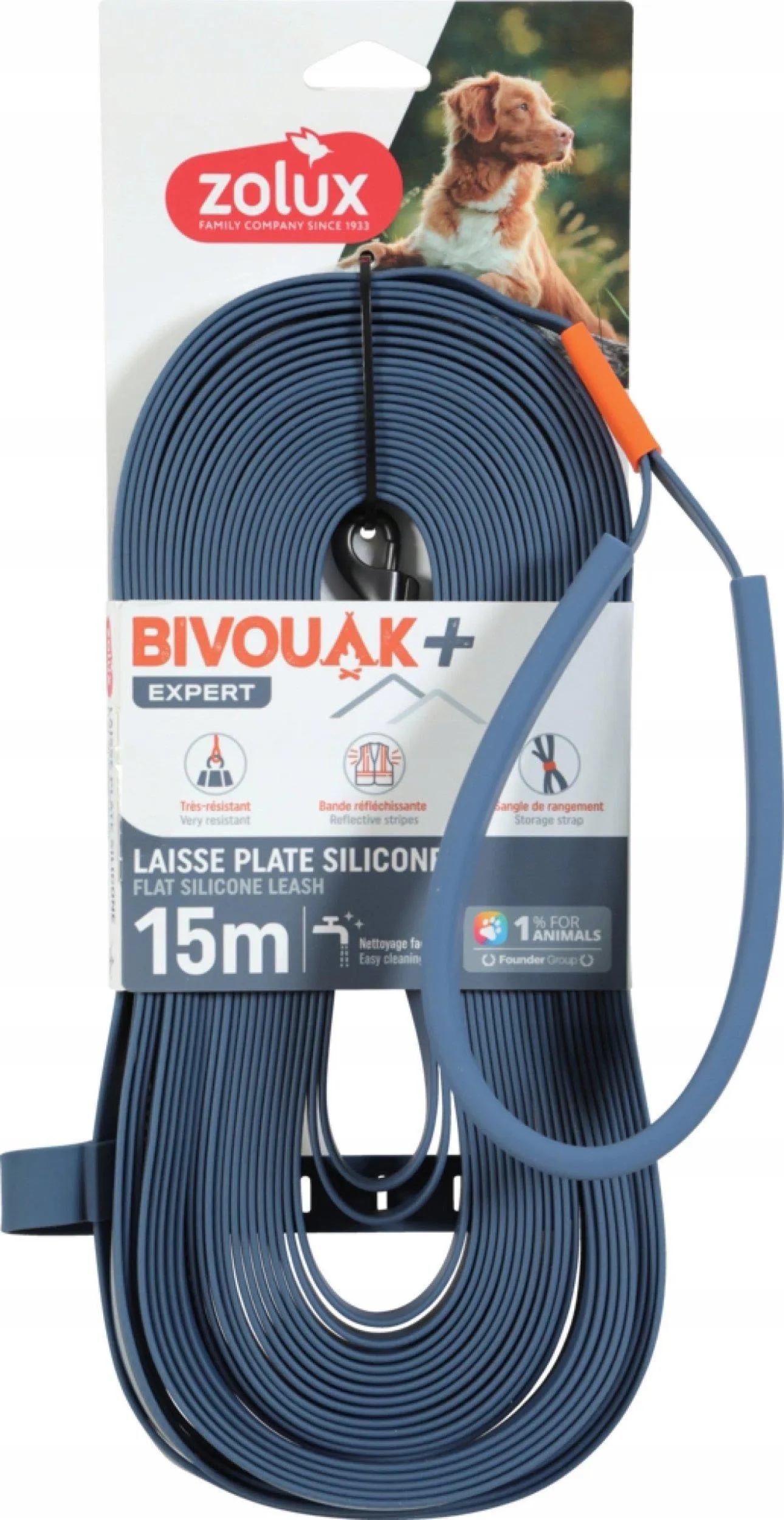 ZOLUX BIVOUAK SMYCZ SILIKONOWA NIEBIESKA 15M