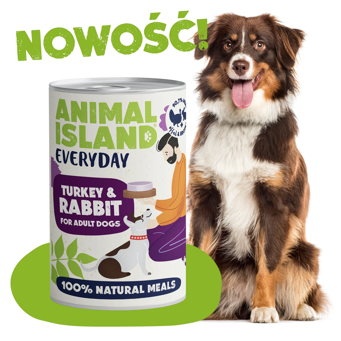 ANIMAL ISLAND MOKRA KARMA DLA PSA EVERYDAY INDYK KRÓLIK 400G