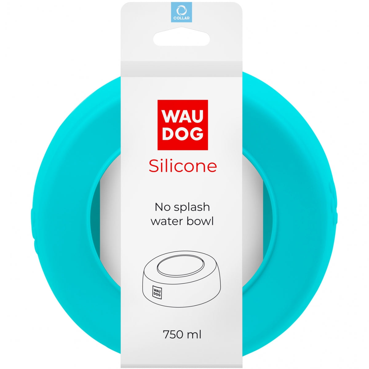 WAUDOG SILICONE MISKA NIEWYSYPKA, 750 ML NIEBIESKI