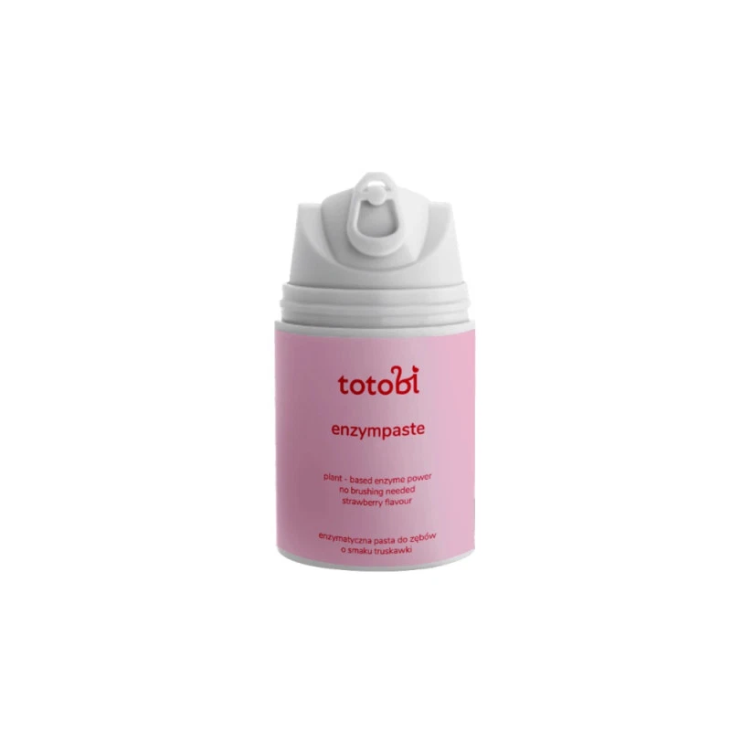 TOTOBI ENZYMATYCZNA PASTA DO ZĘBÓW O SMAKU TRUSKAWKI, 50 ML