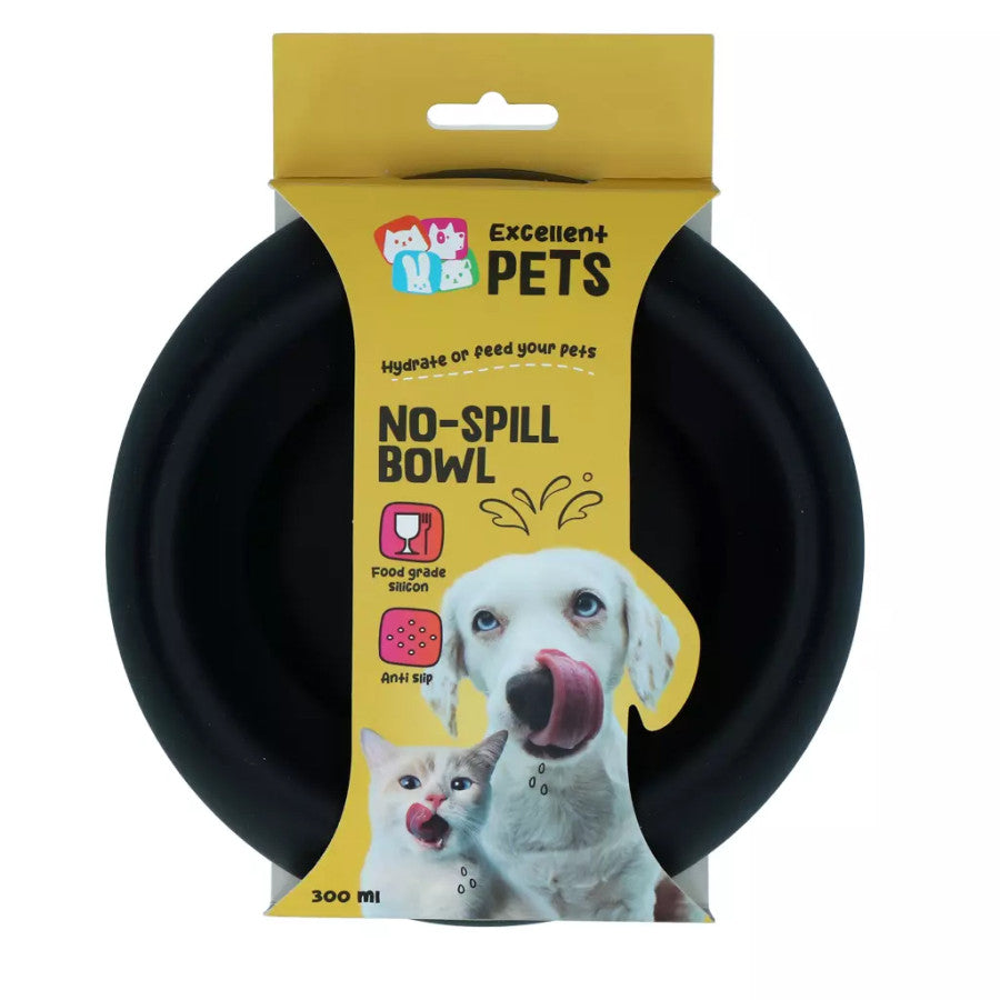 EXCELLENT PETS NO SPILL BOWL BLACK S - MISKA