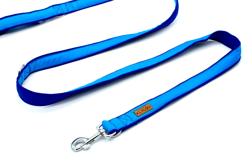 KENDOG SMYCZ PRZEPINANA MONOCOLOR BLUE 300CM