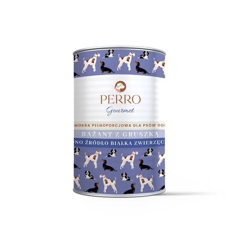PERRO GOURMET MOKRA KARMA DLA PSA BAŻANT Z GRUSZKĄ 400G