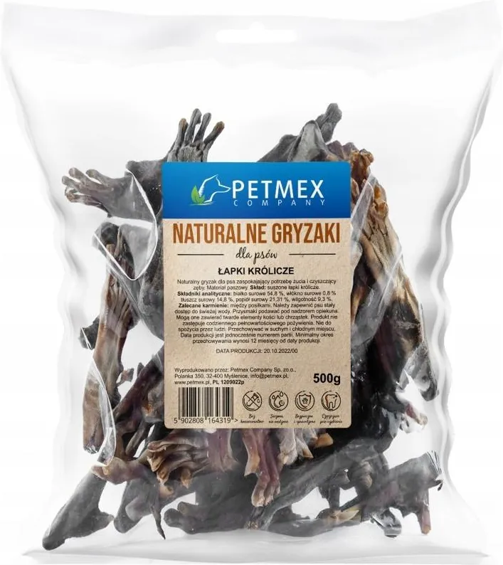 PETMEX ŁAPKI KRÓLICZE 500G