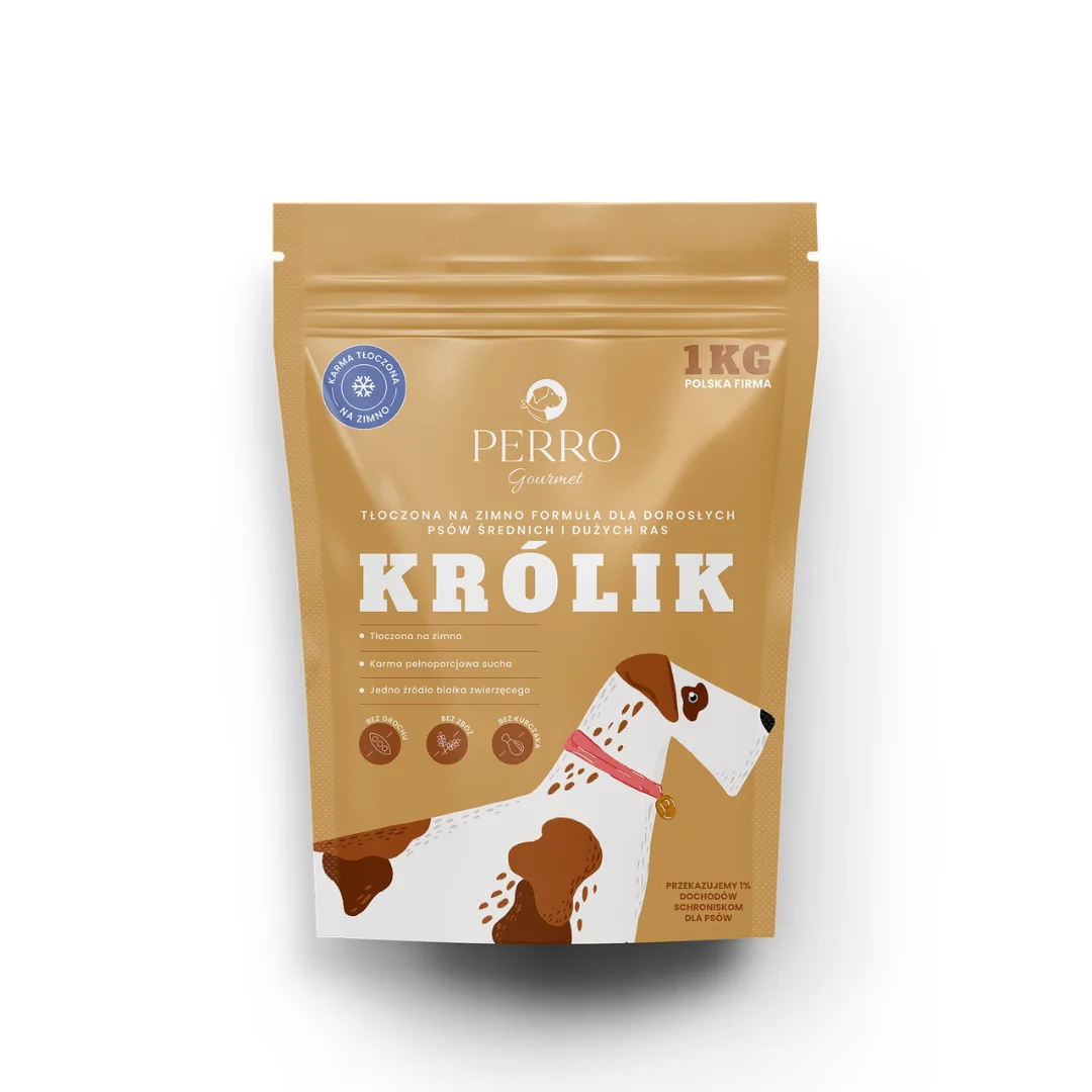 PERRO GOURMET SUCHA KARMA PIES TŁOCZONA NA ZIMNO KRÓLIK 1KG