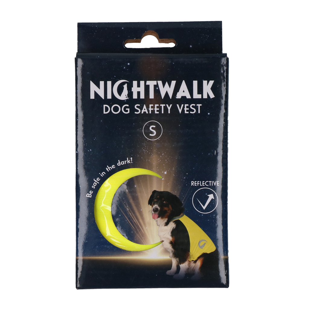 NIGHTWALK DOG SAFETY VEST YELLOW SMALL
