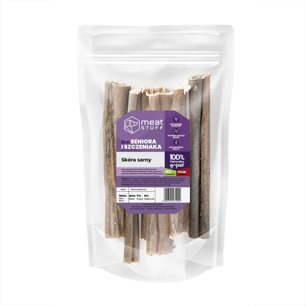 MEATSTUFF GRYZAK DLA PSA SKÓRA SARNY 15 CM 250 G