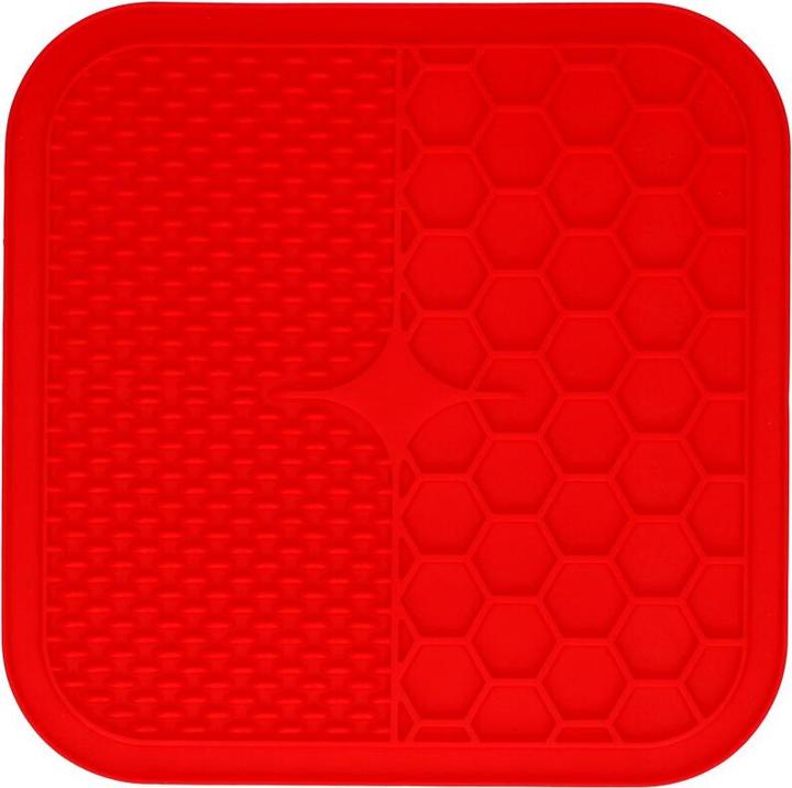 EAT SLOW LIVE LONGER LICK MAT DUO L RED