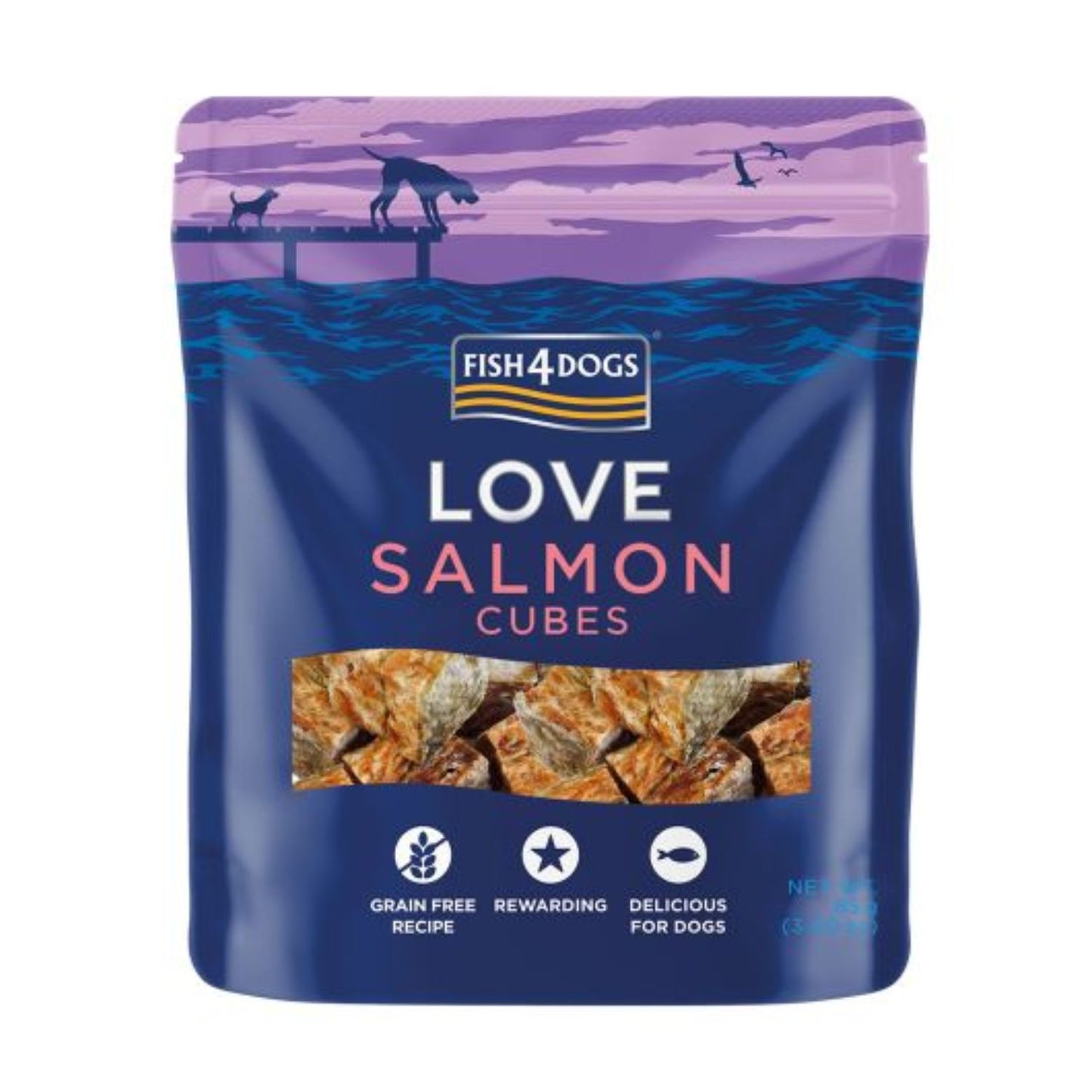 FISH4DOGS LOVE PRZYSMAKI DLA PSA SALMON CUBES 85G