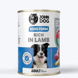 JOHN DOG GOOD FORM MOKRA KARMA PIES BOGATA W JAGNIĘCINĘ 400G