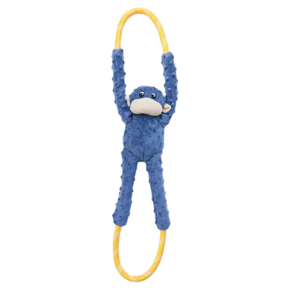 ZIPPY PAWS MONKEY ROPE TUGZ BLUE