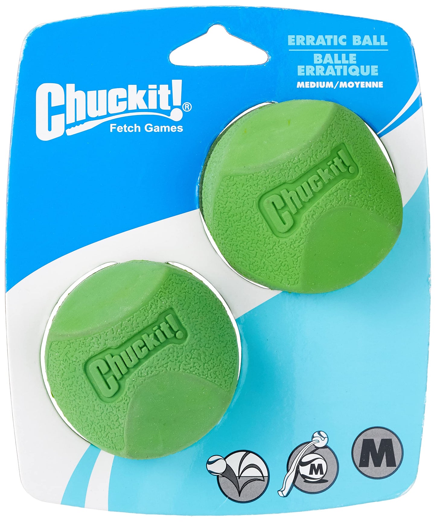 CHUCKIT ERRATIC BALL M 6 CM 2 PACK