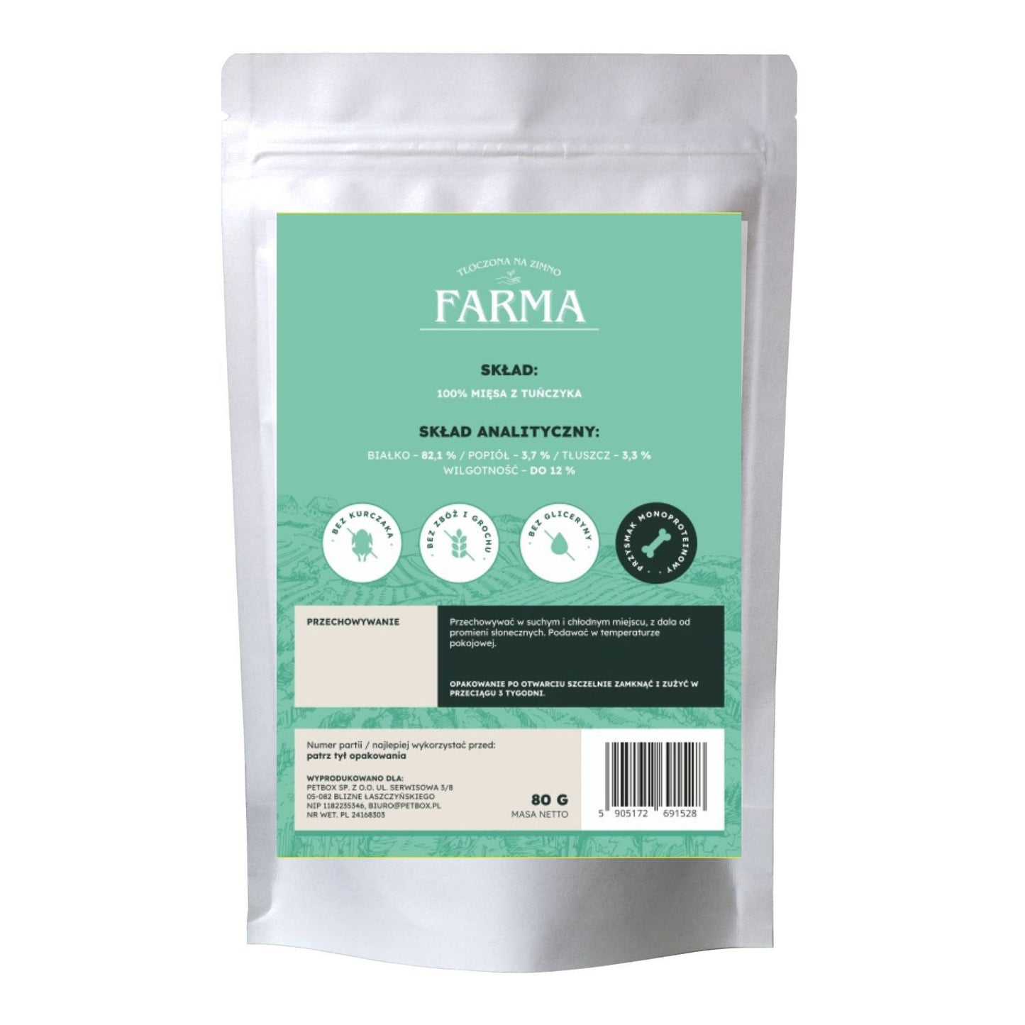 FARMA POLĘDWICA Z TUŃCZYKA 80G