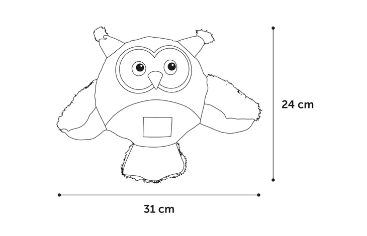 FLAMINGO DT NATURA DELIGHT OWL MIX 24CM - ZABAWKA DLA PSIAKA