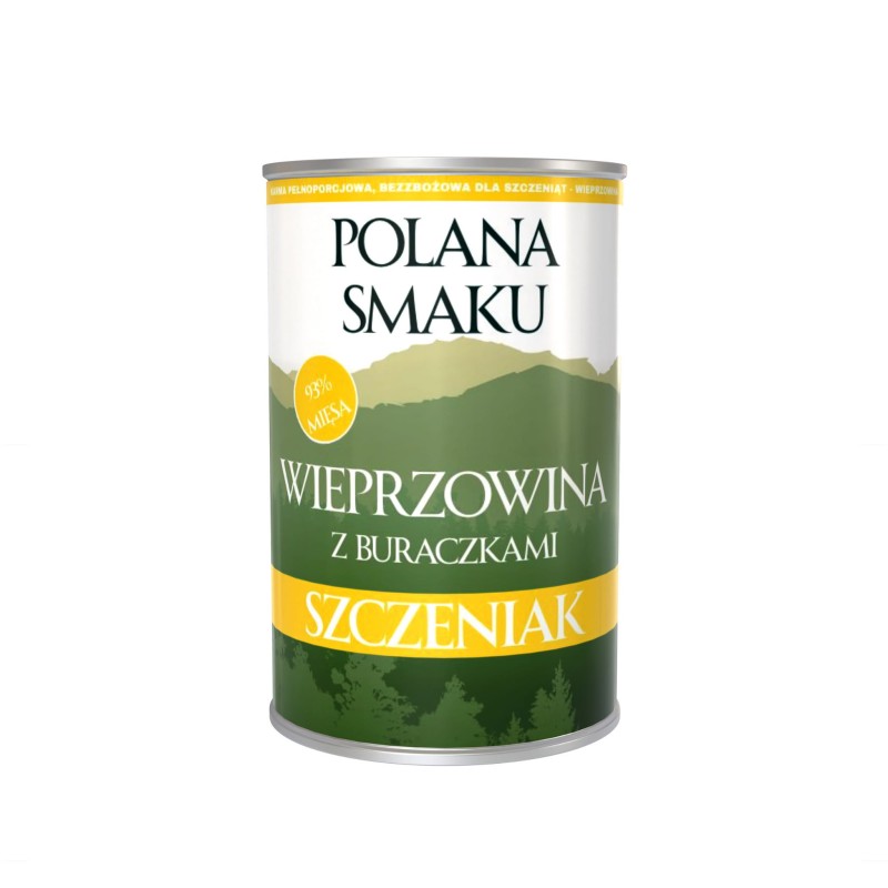 POLANA SMAKU JUNIOR MOKRA KARMA PIES WIEPRZOWINA Z BURAKIEM 400G