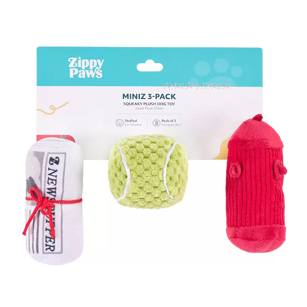ZIPPY PAWS MINIZ 3PACK DOGS BEST FRIENDS