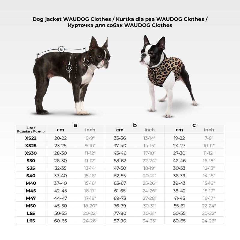 WAUDOG CLOTHES KURTKA DLA PSA BUŹKA NA CZARNO L65