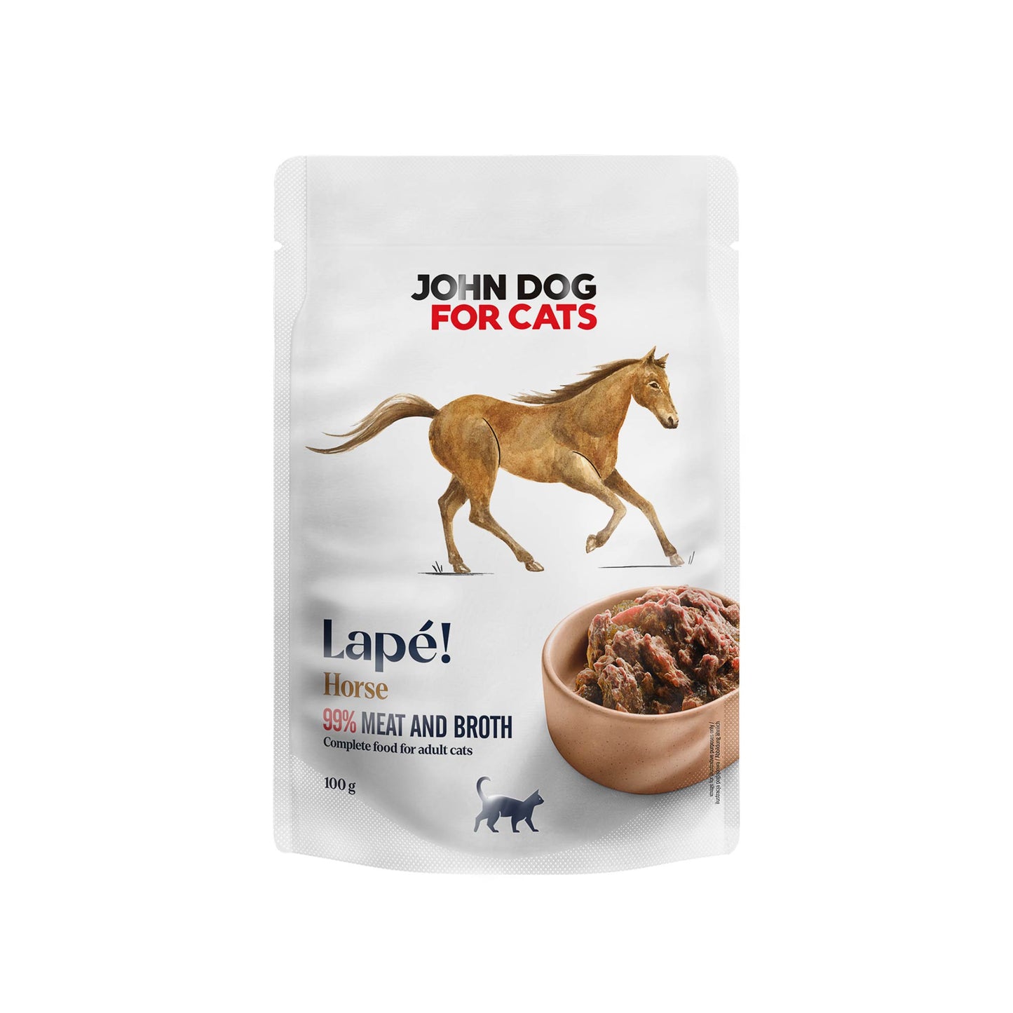 JOHN DOG FOR CATS LAPE MOKRA KARMA KOT KOŃ 100G