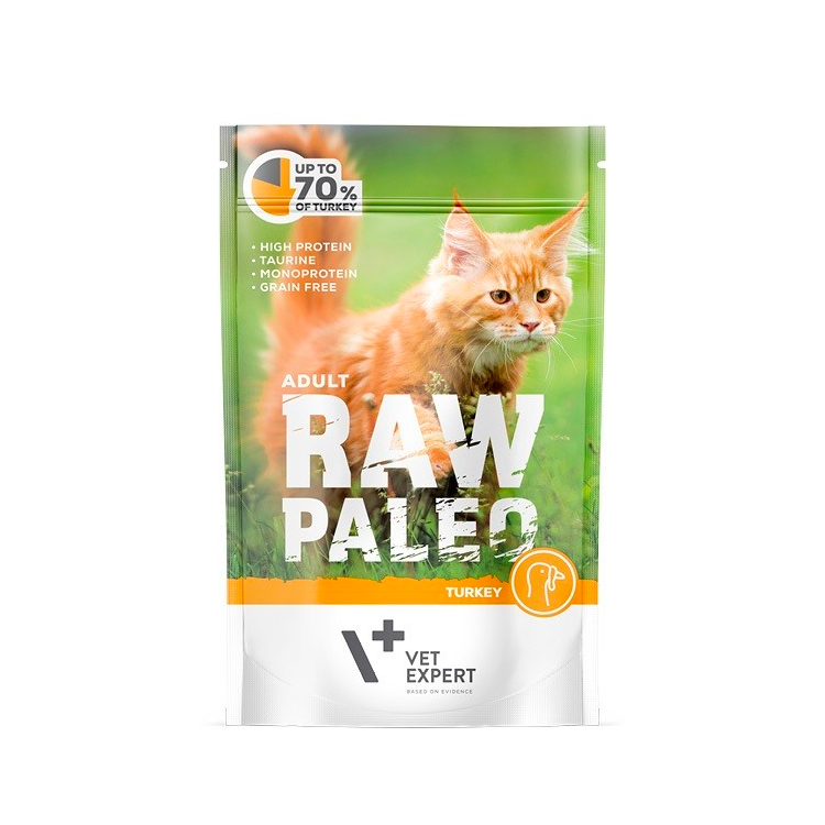 RAW PALEO MOKRA KARMA DLA KOTA TURKEY 100G