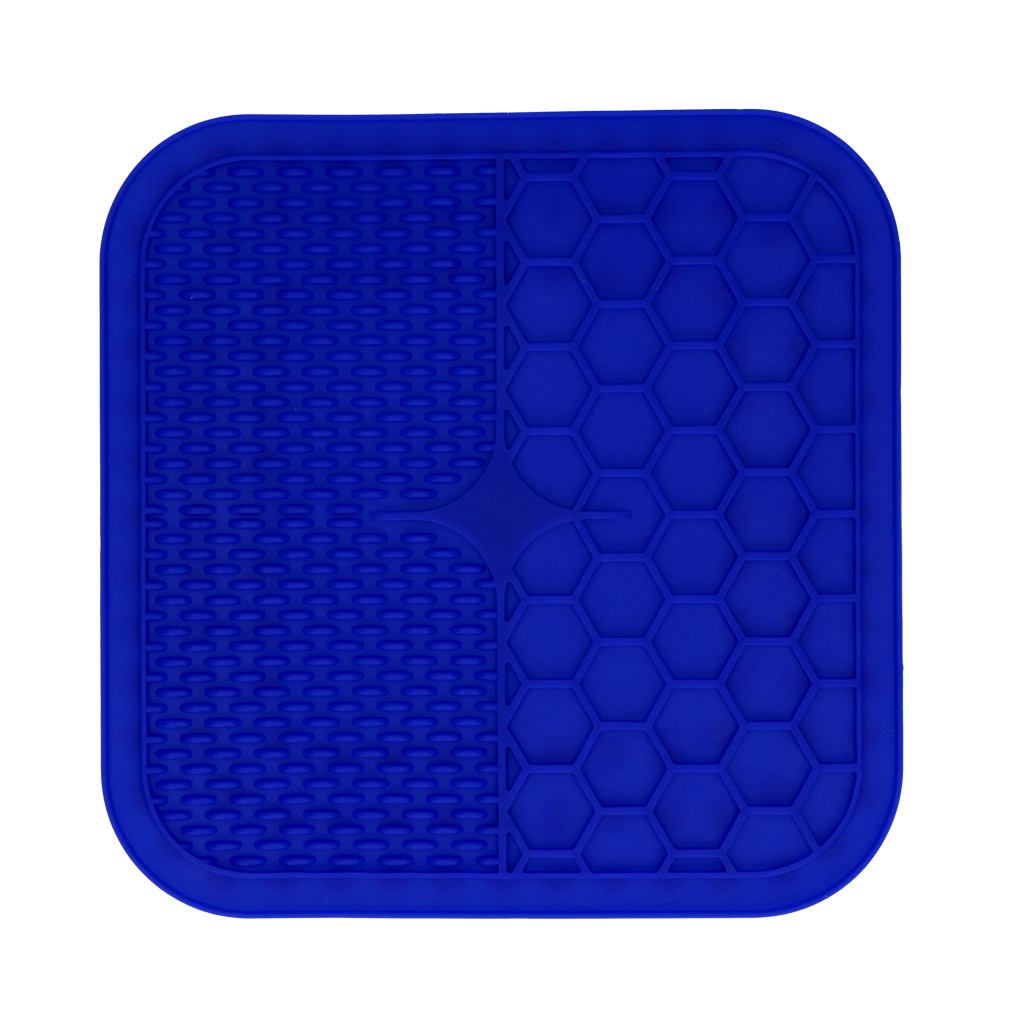EAT SLOW LIVE LONGER LICK MAT DUO L BLUE