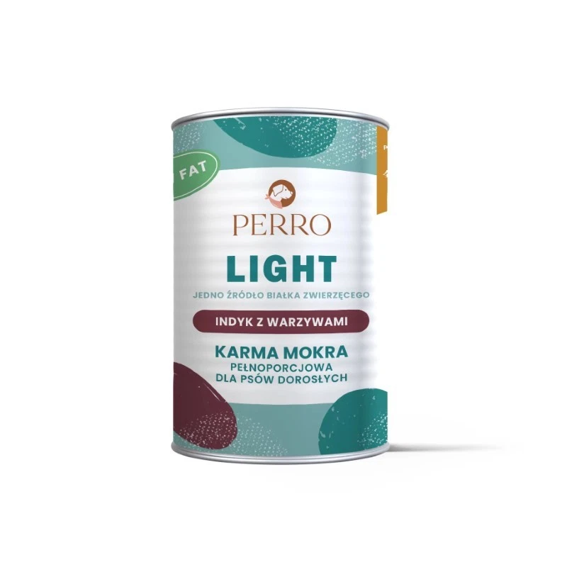 PERRO LIGHT MOKRA KARMA DLA PSA INDYK Z WARZYWAMI 400G