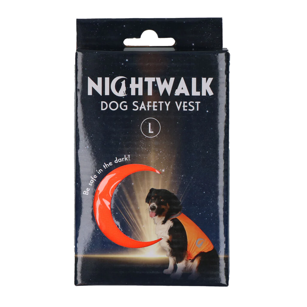 NIGHTWALK DOG SAFETY VEST ORANGE LARGE