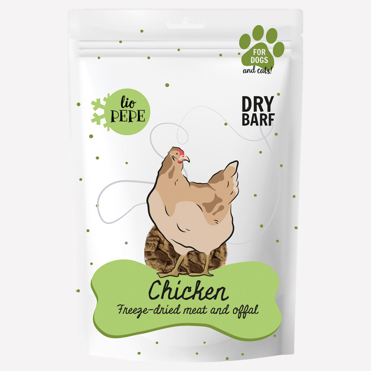 PAKA ZWIERZAKA PEPE PRZYSMAKI DLA PSA LIO KURCZAK (KURZE SERCA) 60G
