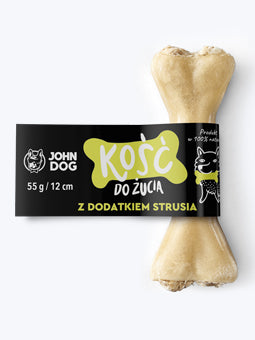 JOHN DOG KOŚĆ Z DODATKIEM STRUSIA 12CM